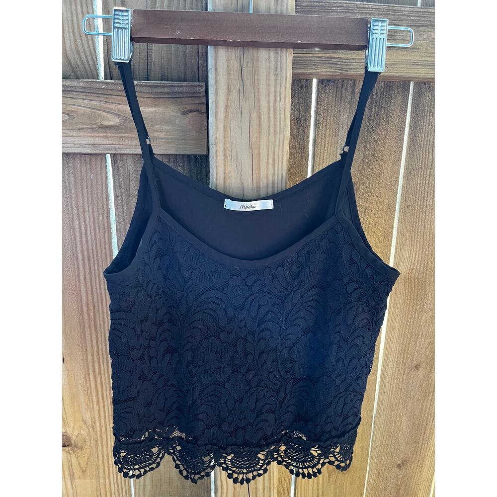 Black lace cami Top